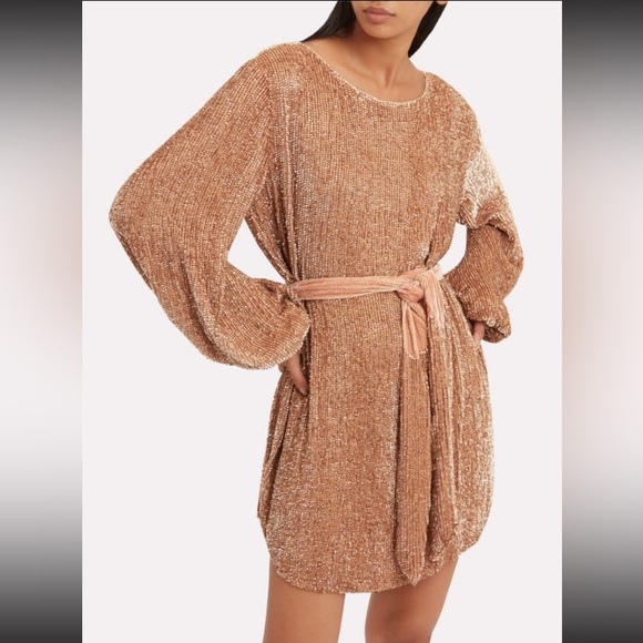 Retrofete Grace Sequin Dress in Bronze - Picture 2 of 5